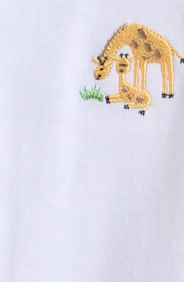 Kissy Kissy Embroidered Pima Cotton Footie, Alternate, color,