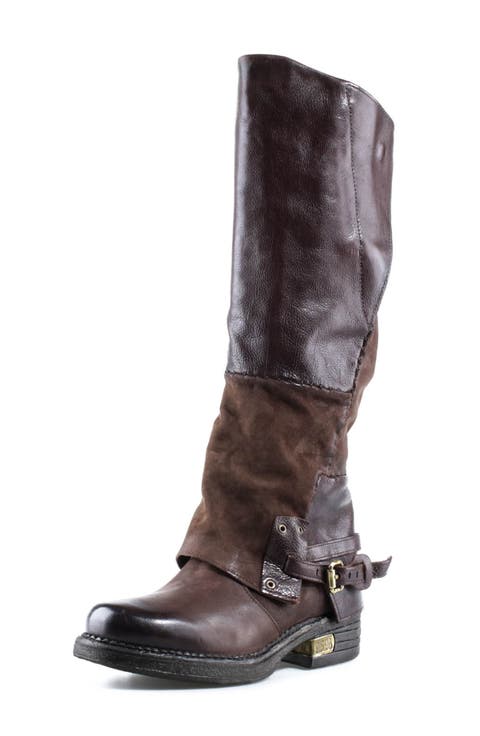 Perkins Croc Embossed Leather Boot