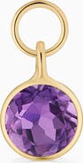 Oradina 14K Yellow Gold Vivid Single Hoop Charm