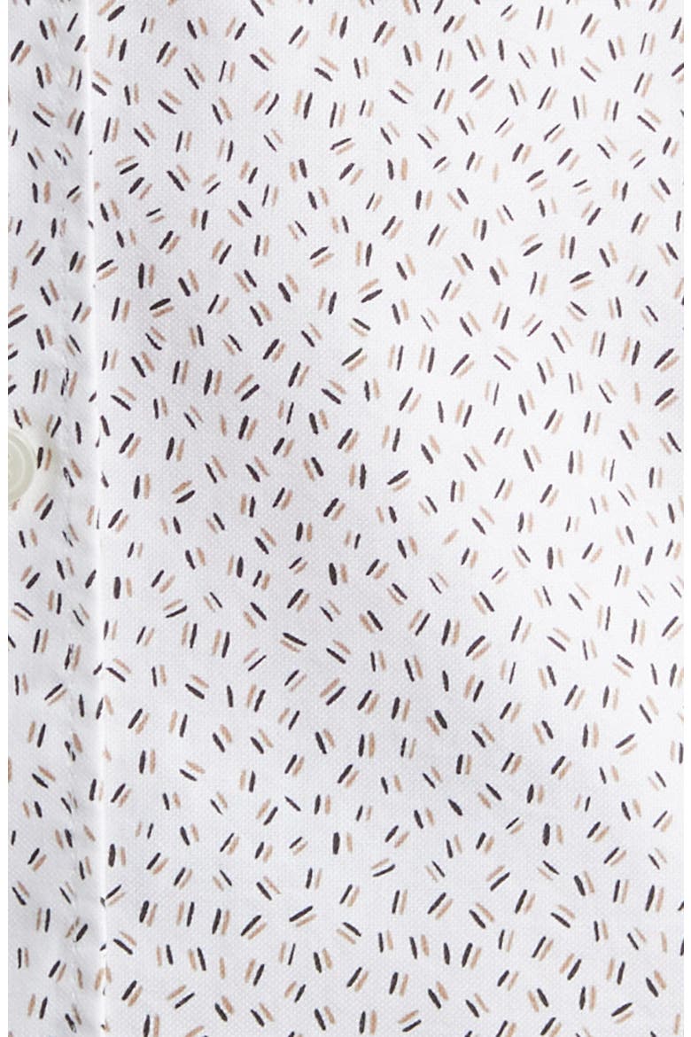 Liam Ditsy Print Button-Up Shirt, Alternate, color, OPEN WHT