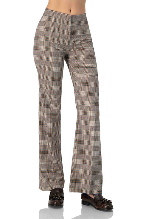Straight-Leg Prince Of Wales Trousers