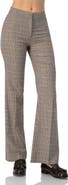 IVONNE Straight-Leg Prince Of Wales Trousers