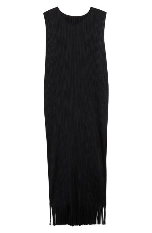 Issey Miyake Vigor Pleated Midi Dress In Black