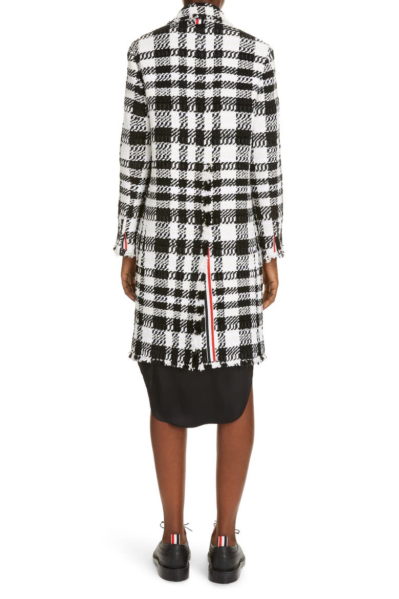 Fray Chenille Coat, Alternate, color, BLACK/ WHITE
