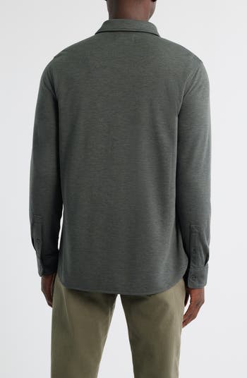 Knit Button-Up Shirt