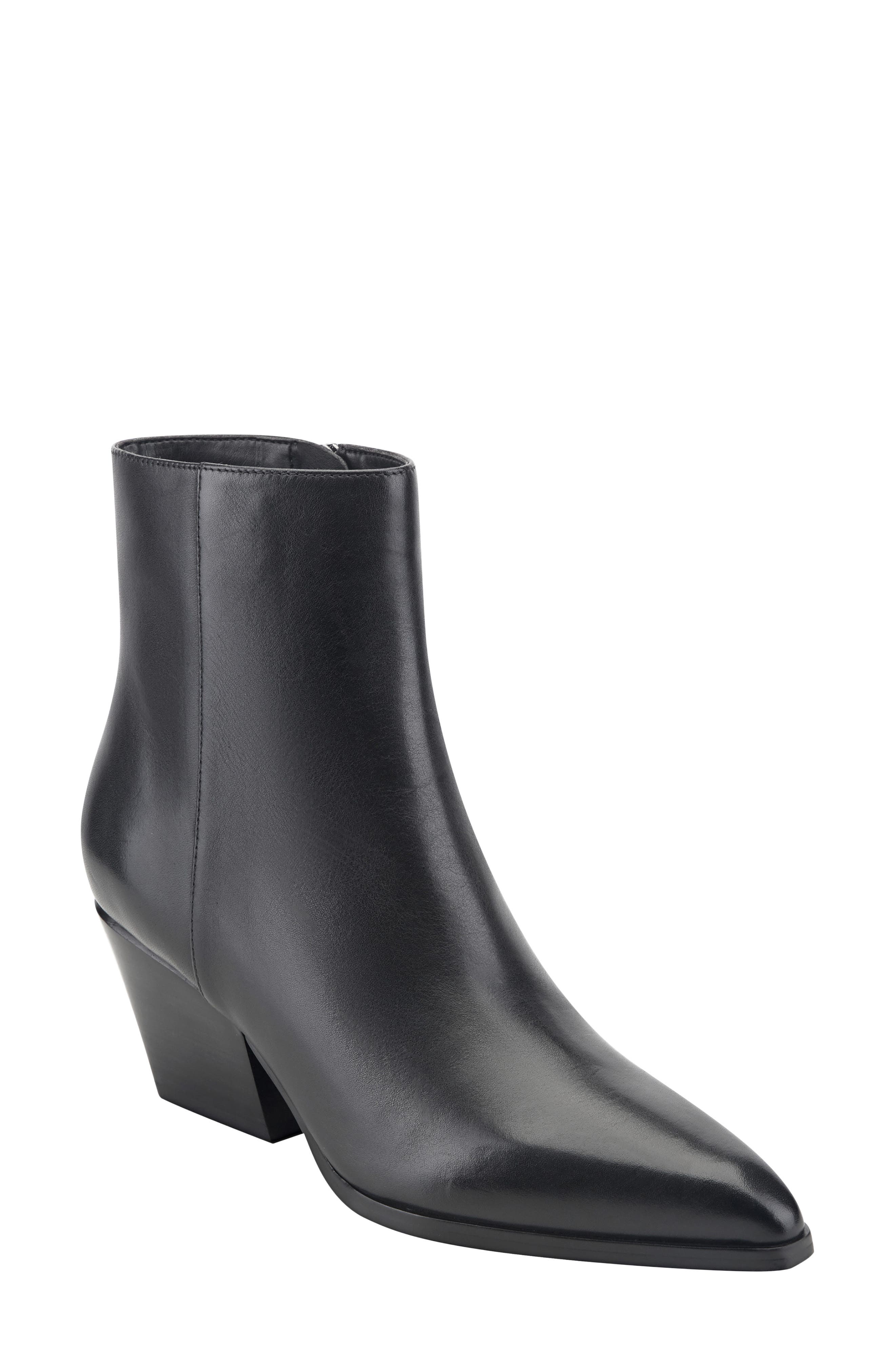 Tarrin Pointed Toe Bootie, Main, color, BLACK