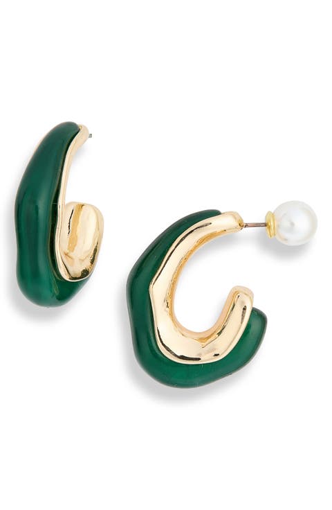 Wavy Resin Layered Hoop Earrings