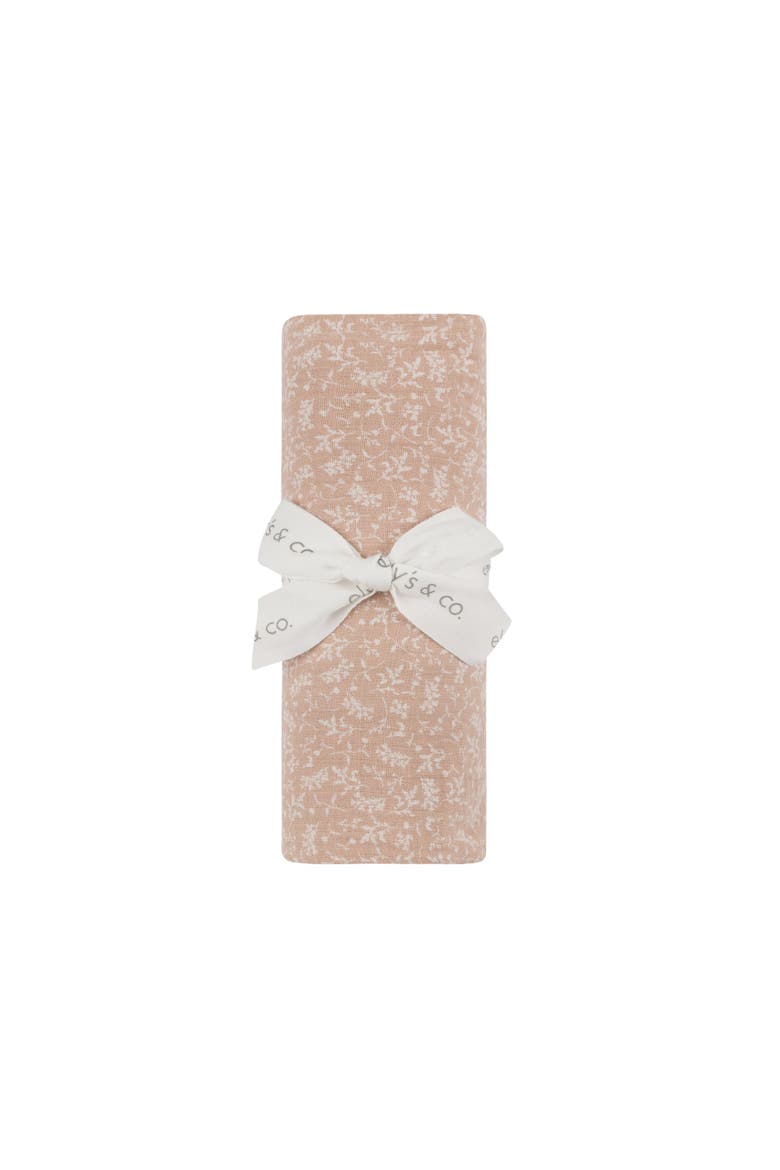 Modal French Terry Vine Collection - Muslin Swaddle, Alternate, color, Pink