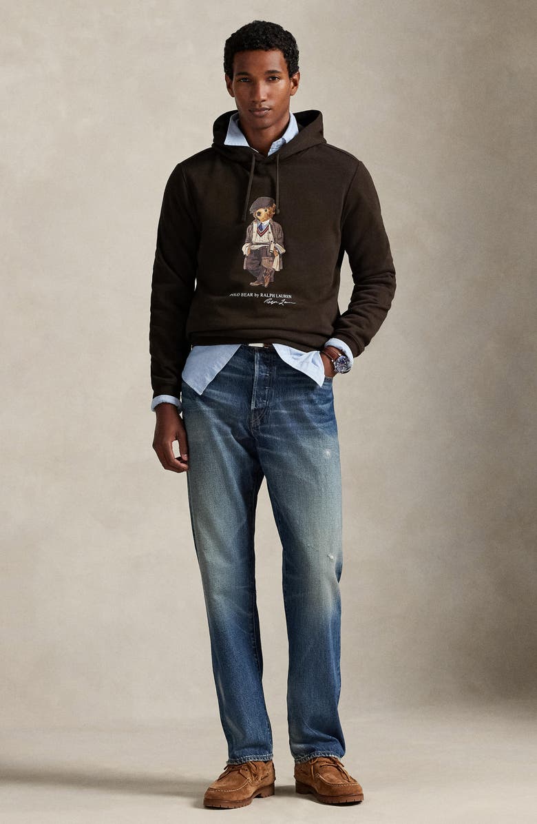 Polo Ralph Lauren Polo Bear Hoodie, Alternate, color, Antique Brown Bear