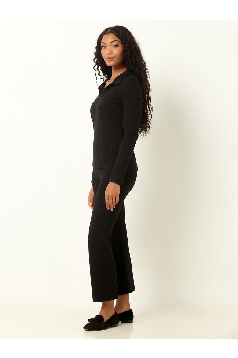 Classic Ribbed V-Neck Sweater with Collar, Alternate, color, Sage