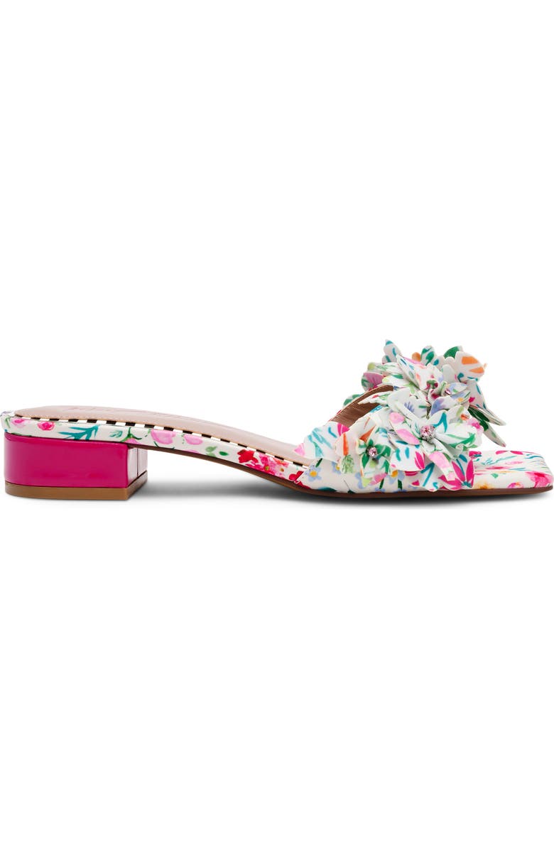 Betsey Johnson Glorria Slide Sandal, Alternate, color, Natural Floral Multi