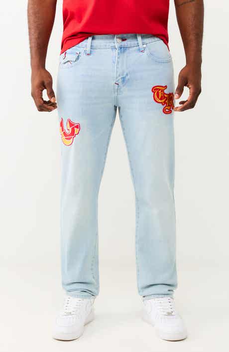 True Religion Geno Flap Embroidered Patch Jeans