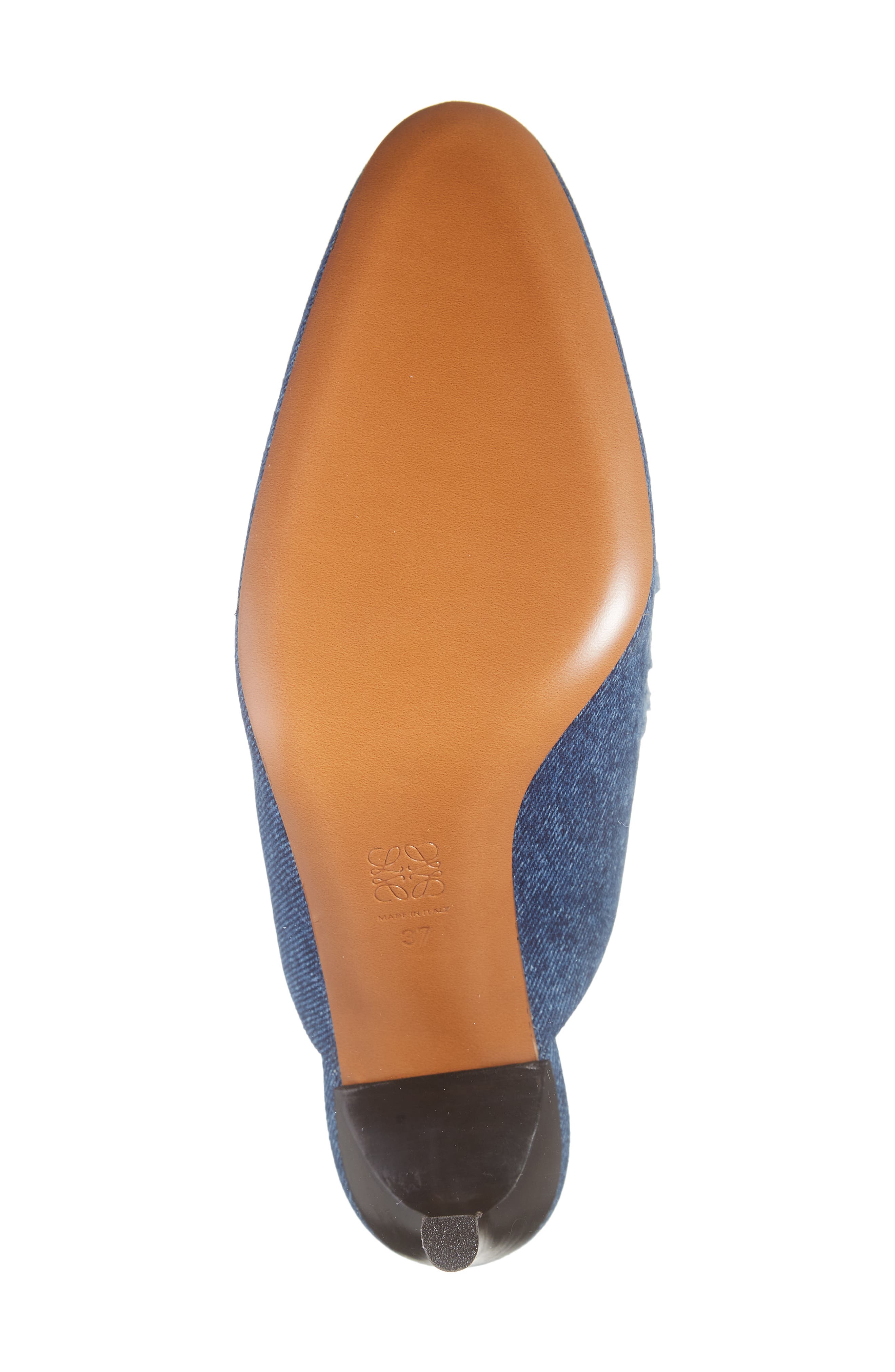 Ripped Denim Mule, Alternate, color, WASHED DENIM