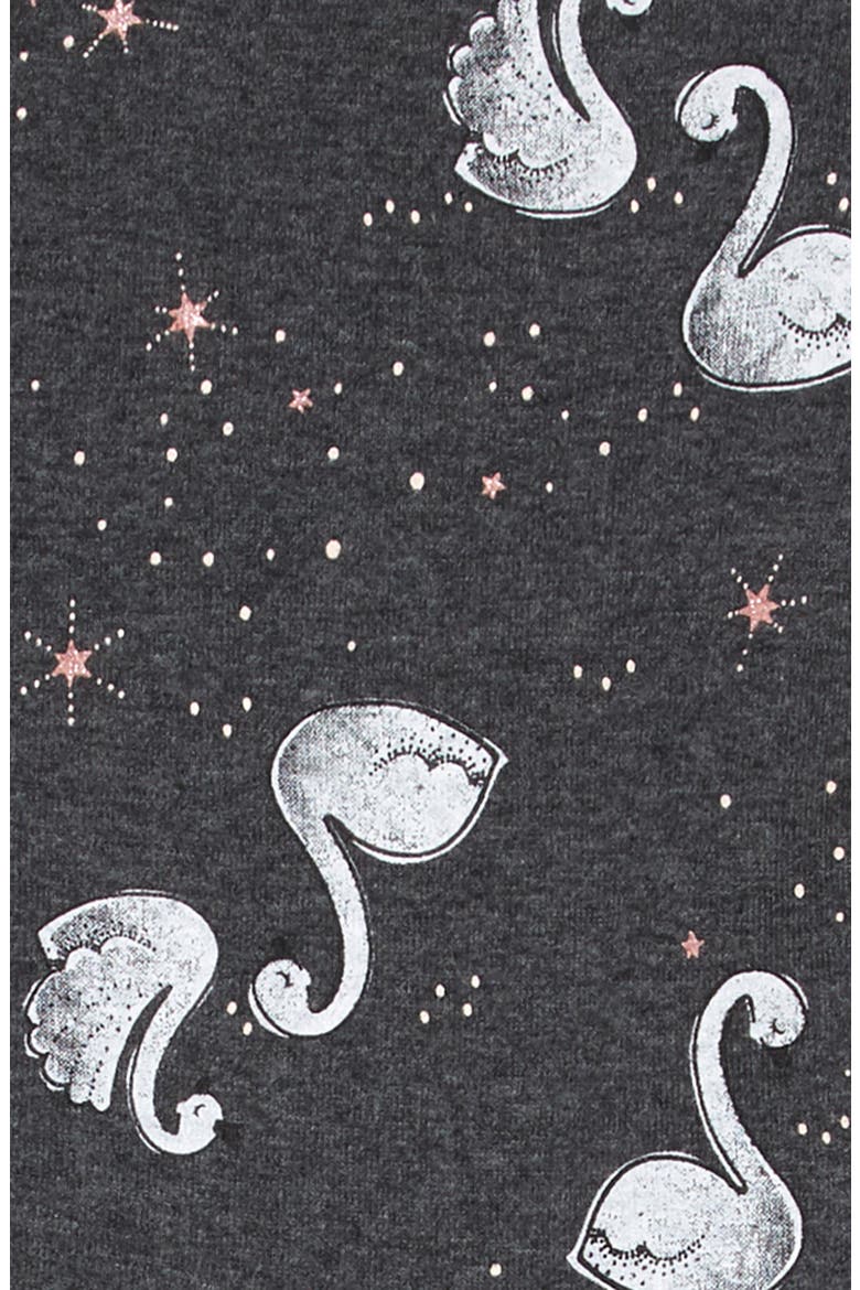 Print Fitted Two-Piece Pajamas, Alternate, color, DARK GREY