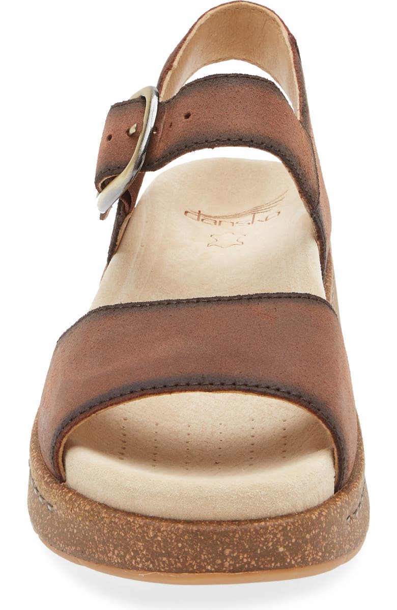 Dansko Bianca Platform Wedge Sandal, Alternate, color, Brown