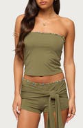 EDIKTED Monroah Beaded Strapless Top