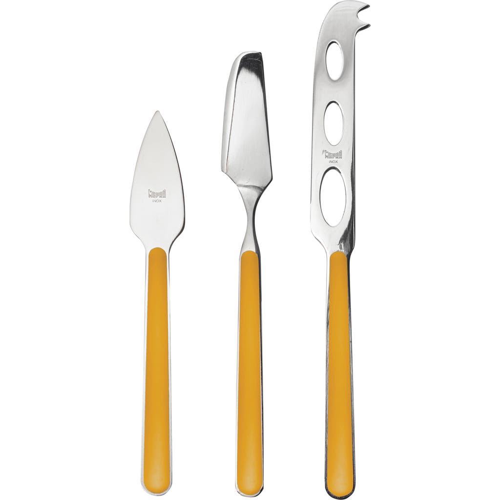 Mepra Fantasia Cheese Knives In Yellow