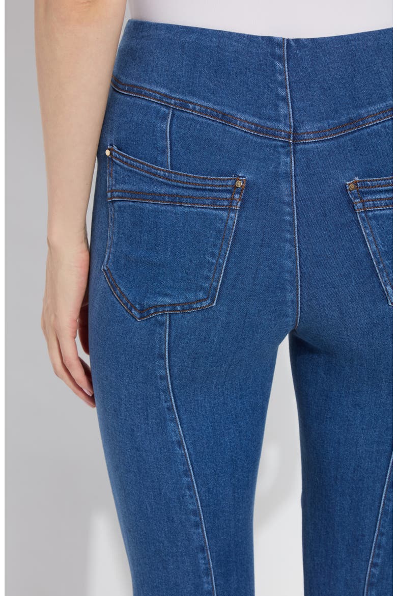 Jade Pull-On Ankle Flare Leg Jeans, Alternate, color, MID WASH