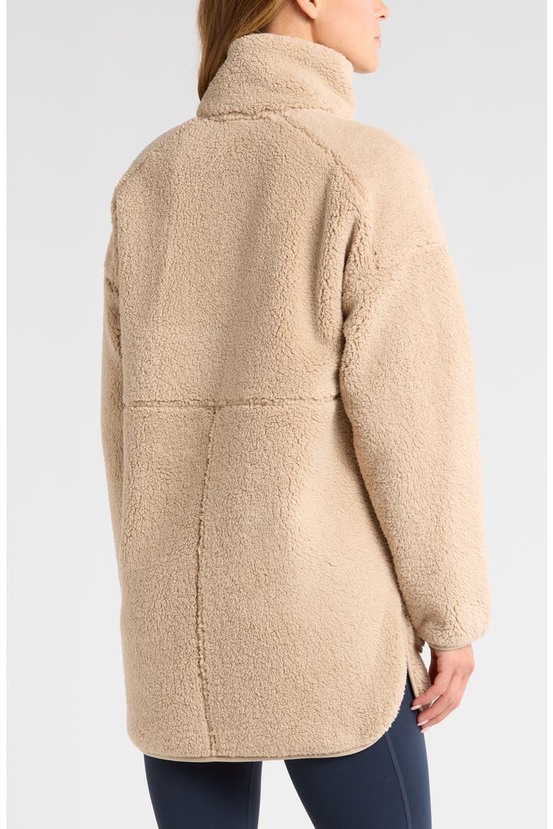 Cozy Faux Shearling Jacket, Alternate, color, TAN OXFORD