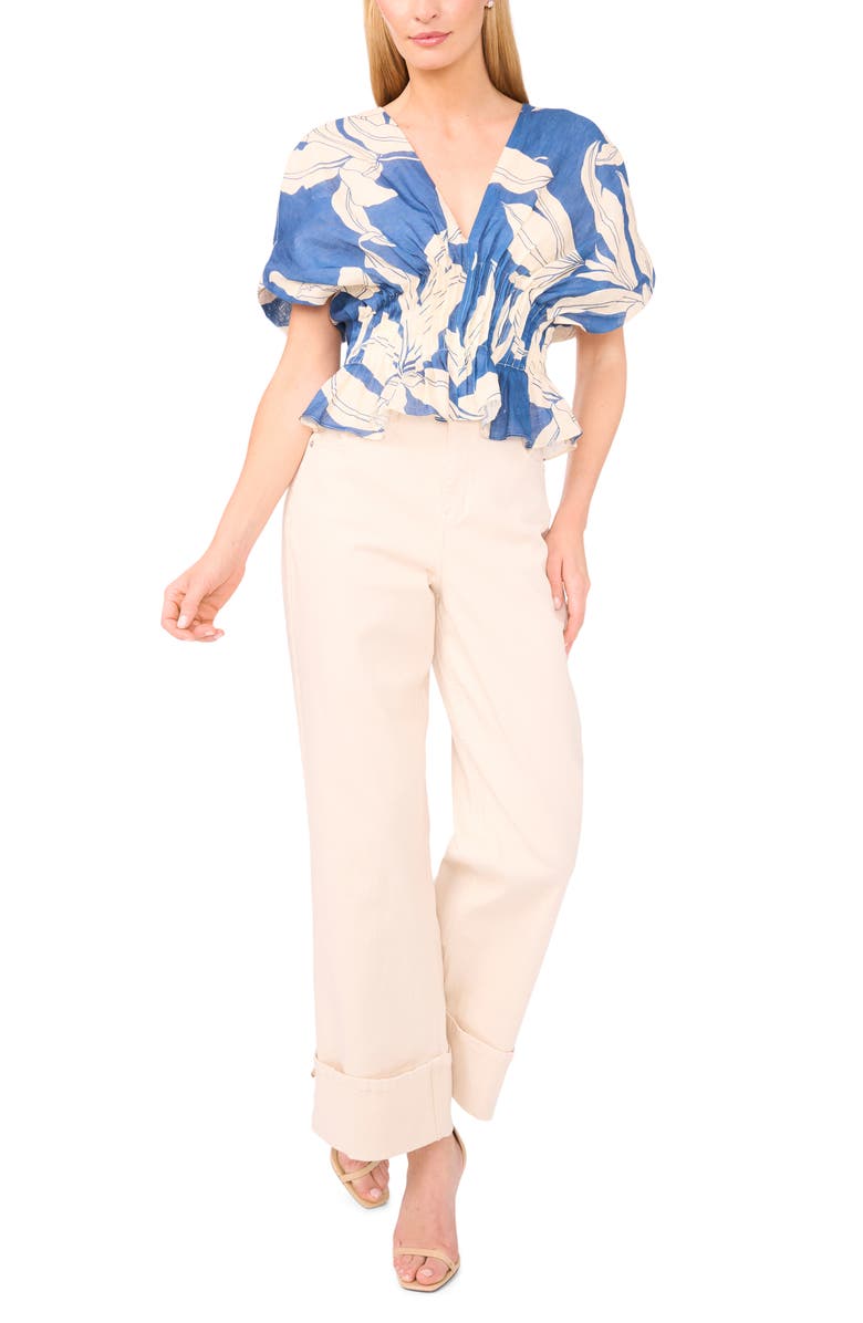 Parker The Halle V-Neck Cinch Waist Top, Alternate, color, 