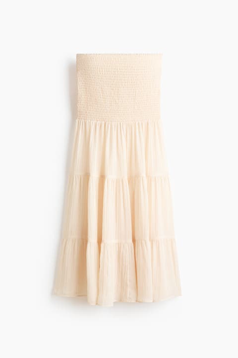 Smocked Chiffon Skirt