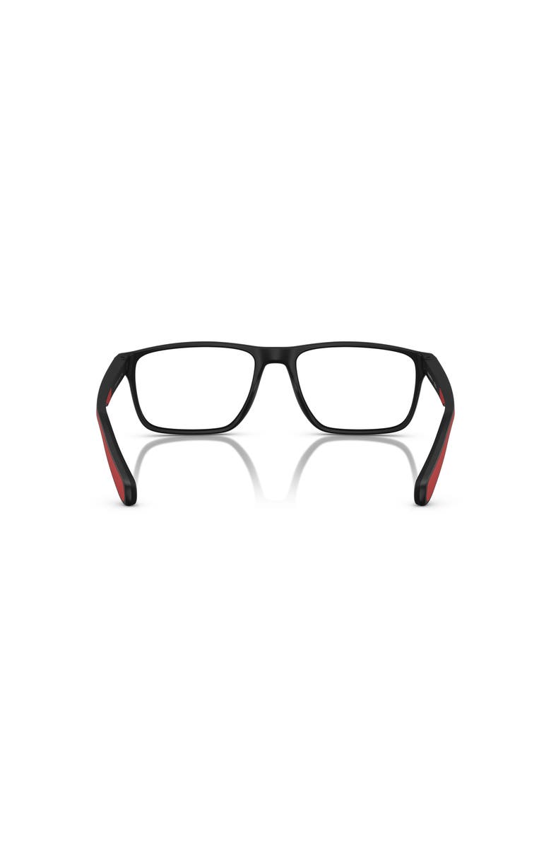 Emporio Armani 54mm Rectangle optical glasses, Alternate, color, Black
