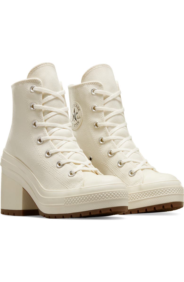 Converse Chuck 70 De Luxe Block Heel Sneaker, Alternate, color, Egret/ Egret/ Black