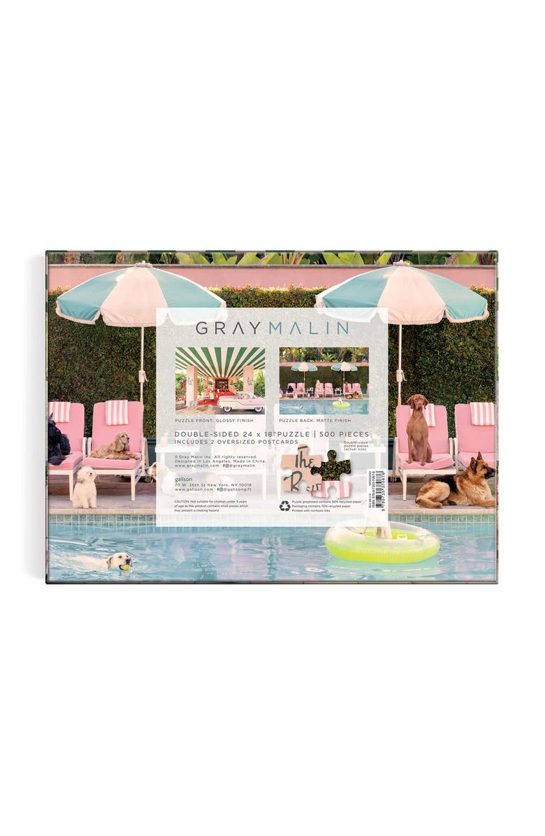 galison Gray Malin Dogs at The Beverly Hills Hotel 500-Piece Double-Sided Puzzle, Alternate, color,