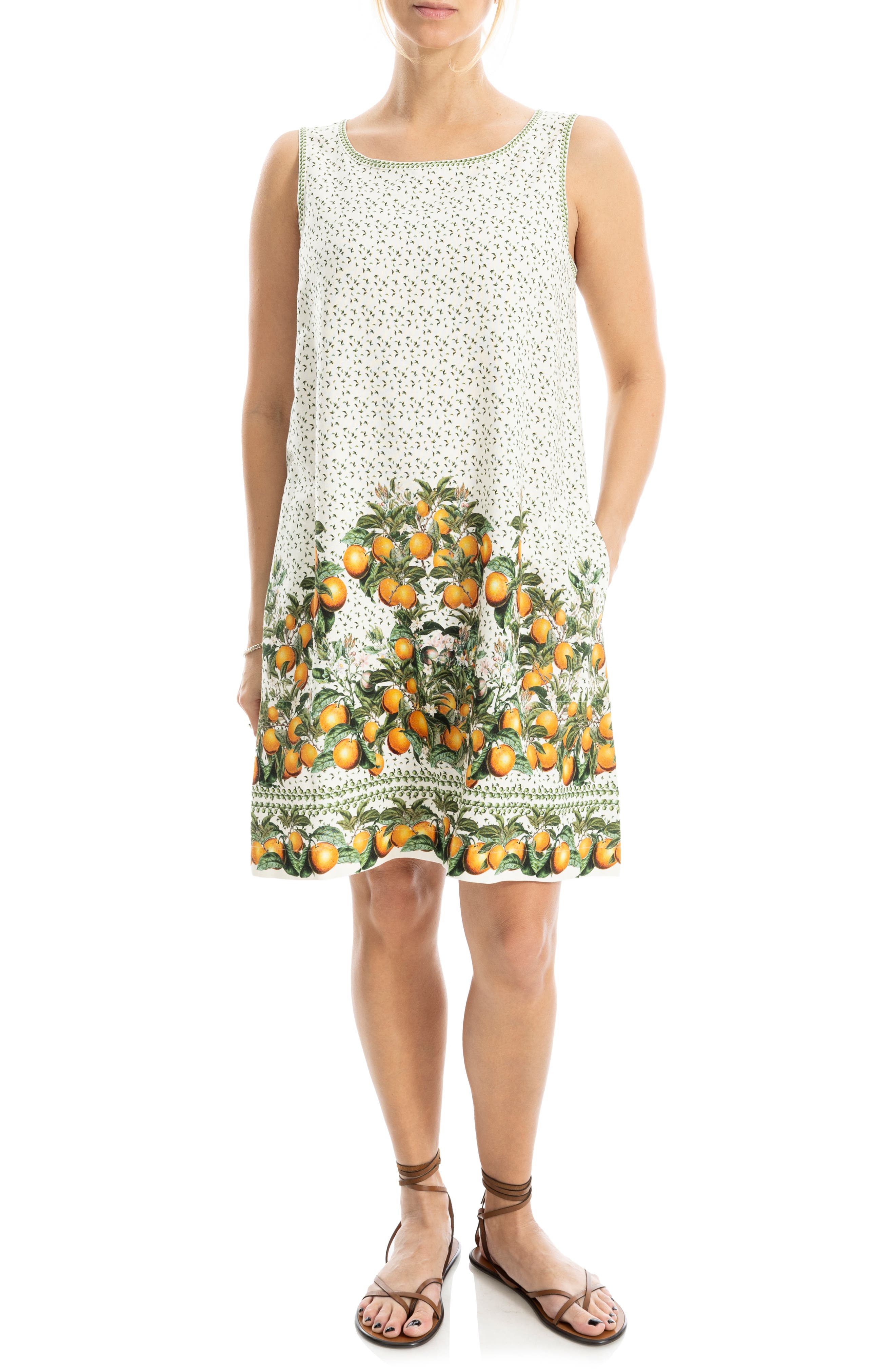 Floral Linen Blend Shift Dress - image 3