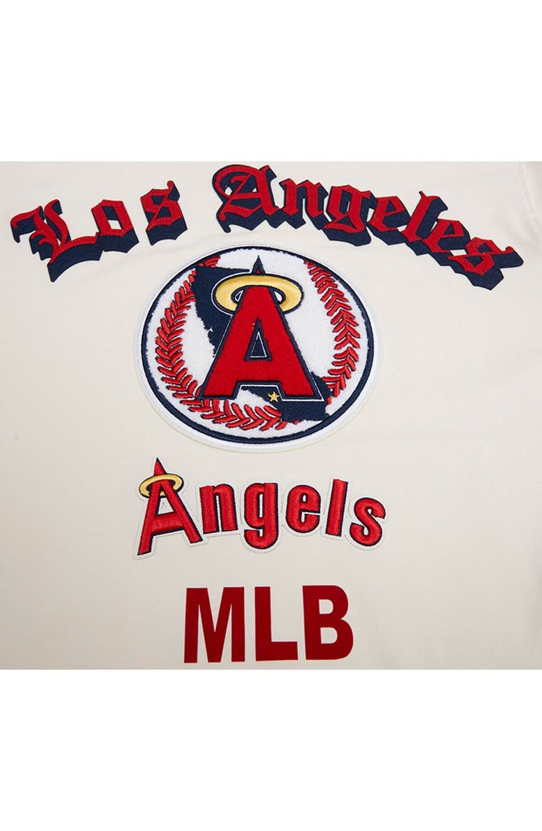 PRO STANDARD Men's Pro Standard Cream Los Angeles Angels Cooperstown Collection Old English T-Shirt, Alternate, color, 