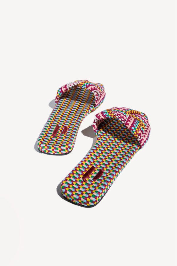 Martina Flat Mules, Alternate, color, Caribe
