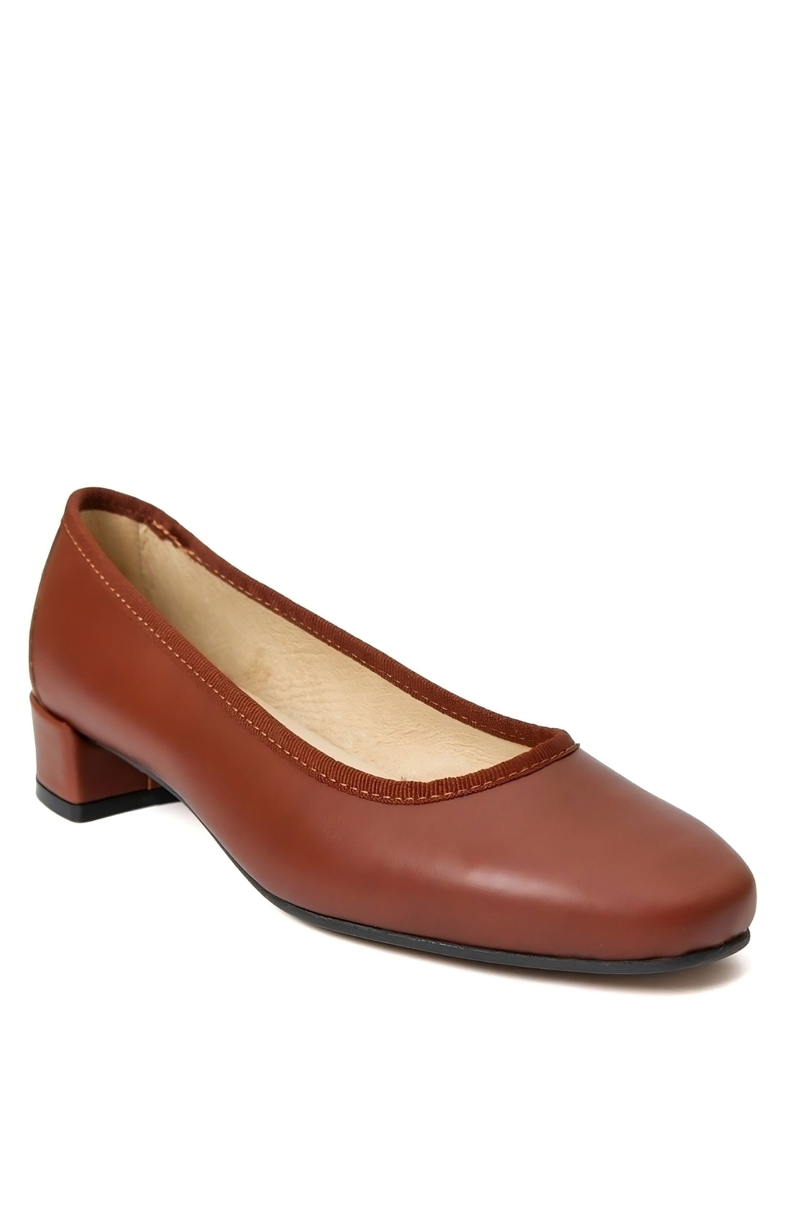 Menina Step Isa Leather Ballet Flat, Alternate, color, Tan