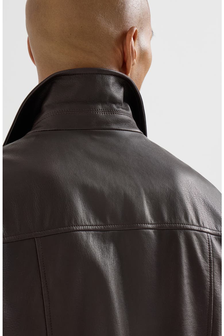Nappa leather jacket, Alternate, color, Chocolate