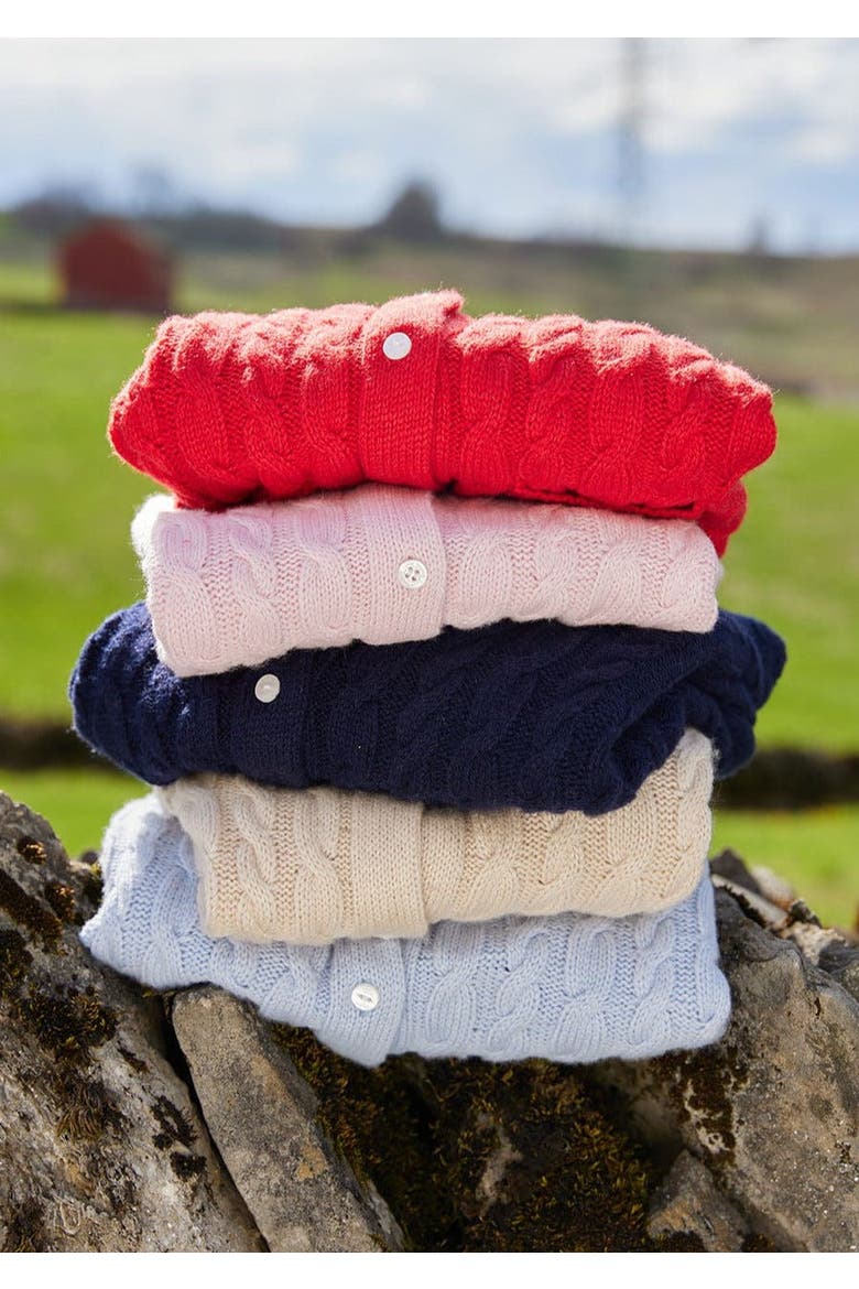 Kids' Classic Cashmere Blend Cardigan, Alternate, color, Navy