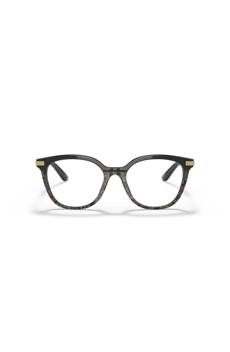 Dolce&Gabbana 52mm Phantos optical glasses, Alternate, color, Black