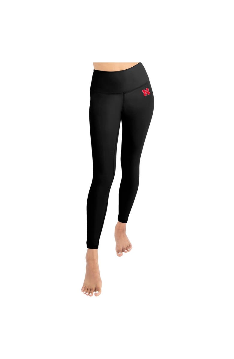 Kadi Brand Women's Kadi Brand Black Nebraska Huskers Buttery Soft Midi Bra & Leggings Set, Alternate, color, Black