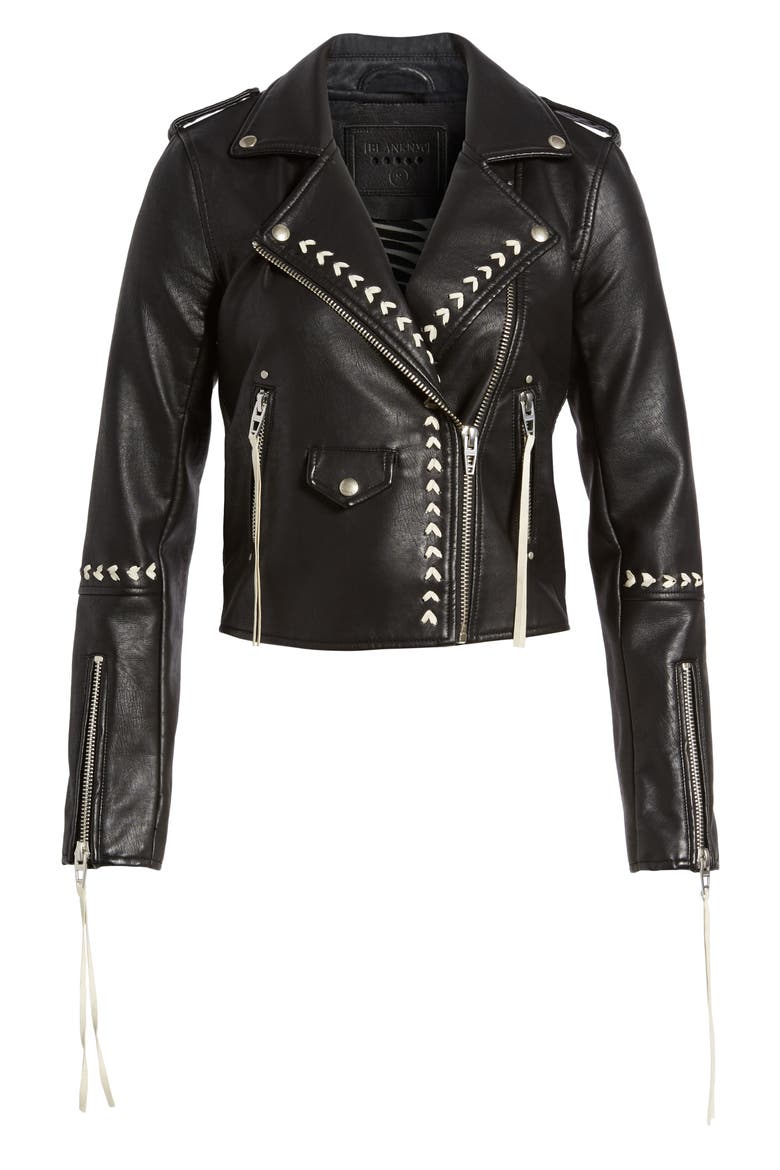 Whipstitched Faux Leather Moto Jacket, Alternate, color, SECOND CHANCES