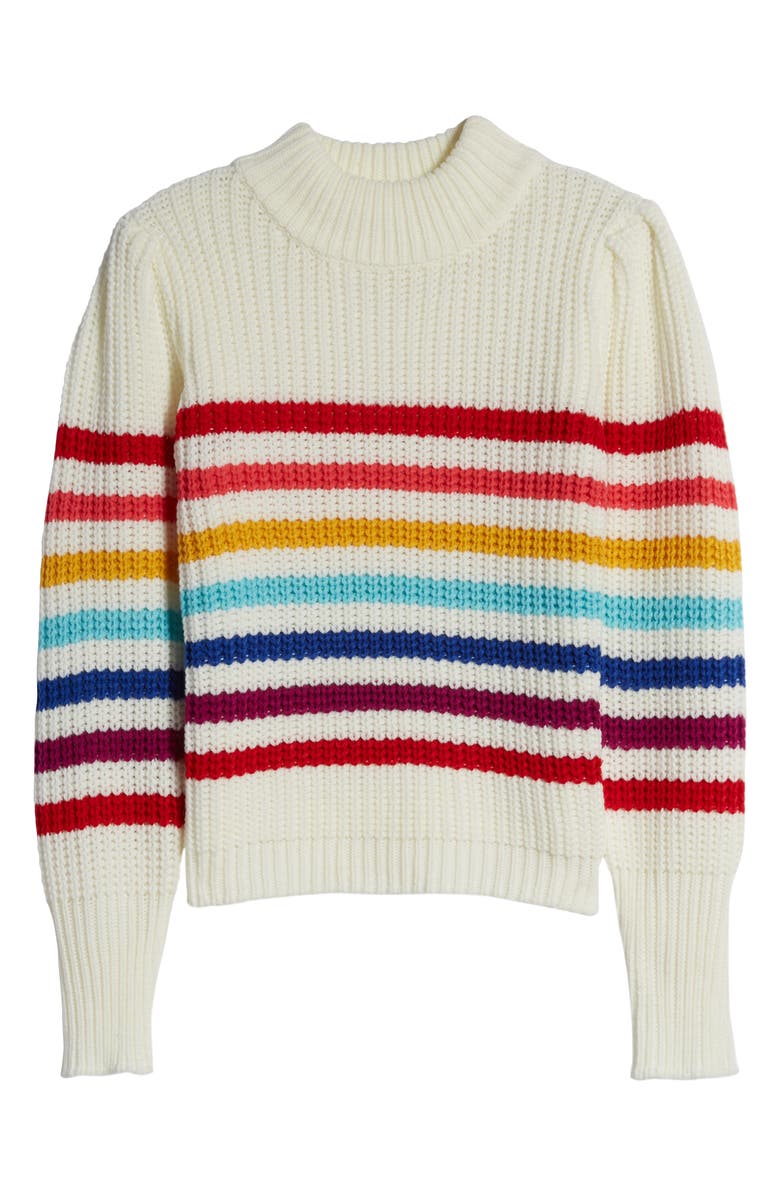 English Factory Rainbow Stripe Sweater, Alternate, color, 