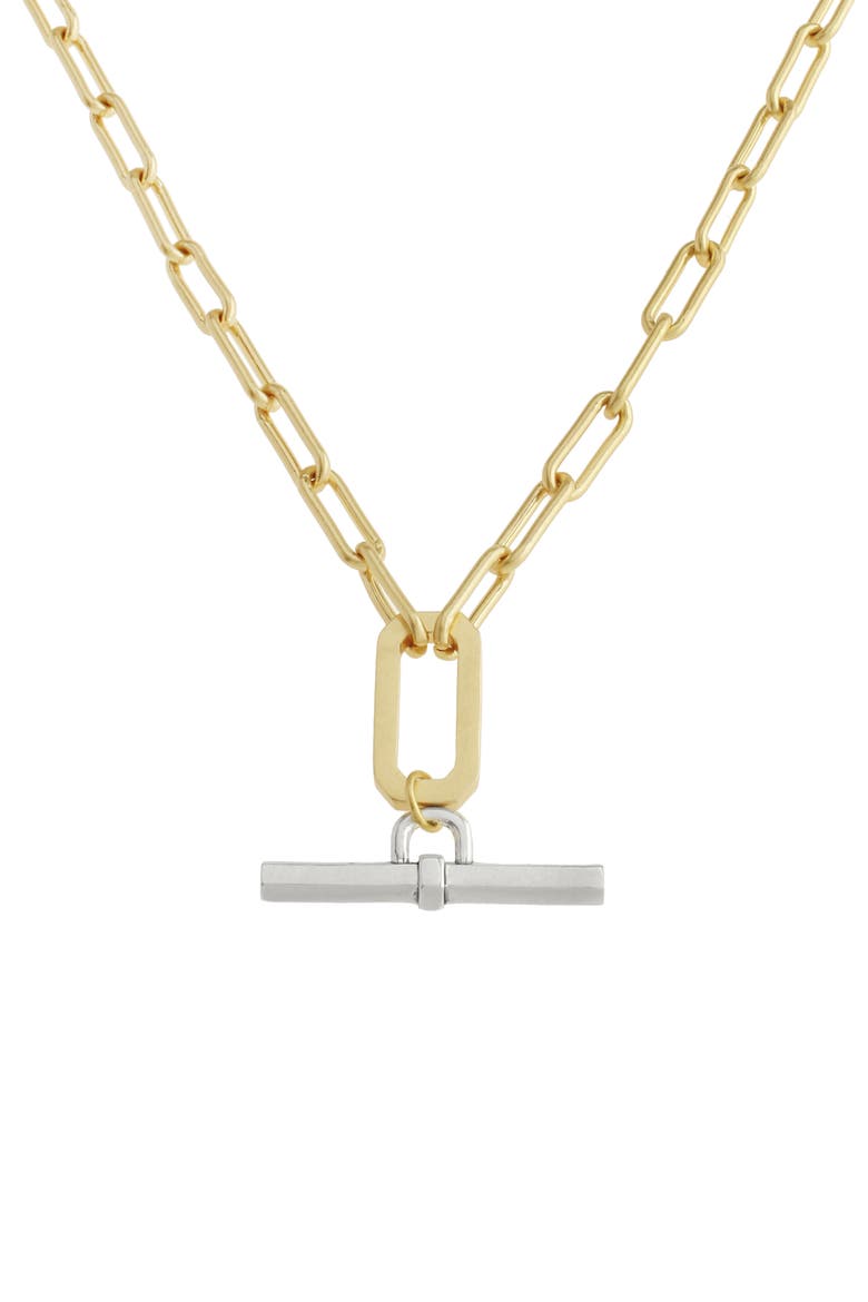 T-Bar Link Y-Necklace, Alternate, color, TWO TONE