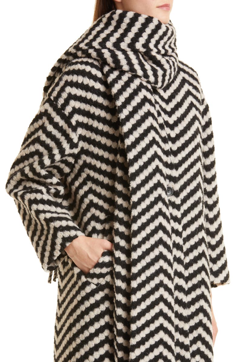 Ted Baker London Jilliya Oversize Twill Knit Scarf Coat, Alternate, color,