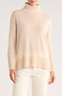 Magaschoni Cashmere Turtleneck Step Hem Sweater