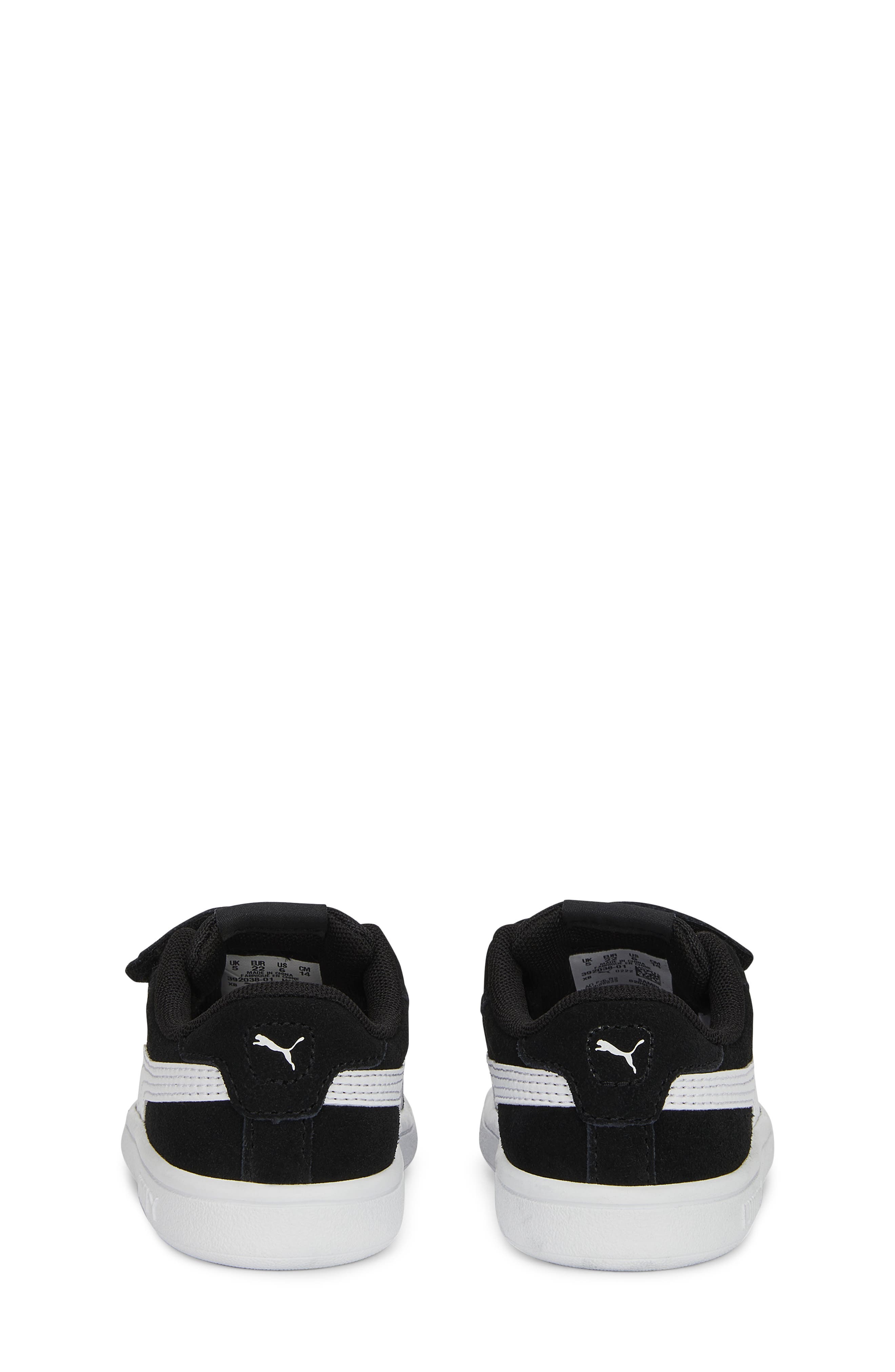 PUMA Kids' Smash 3.0 Badges V Sneaker, Alternate, color, Puma Black-Puma White