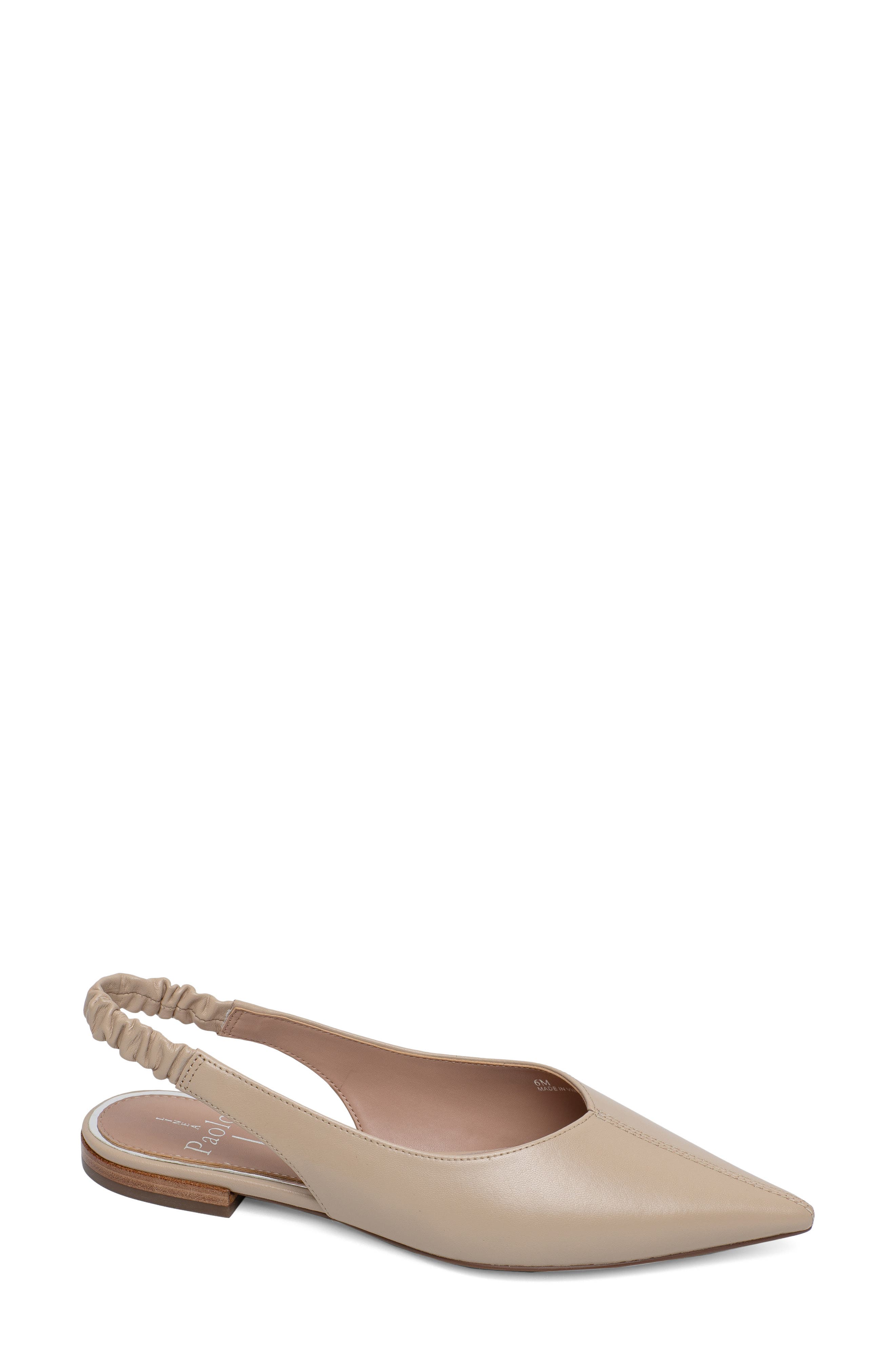 Diana Slingback Pointed Toe Flat, Main, color, NUDE