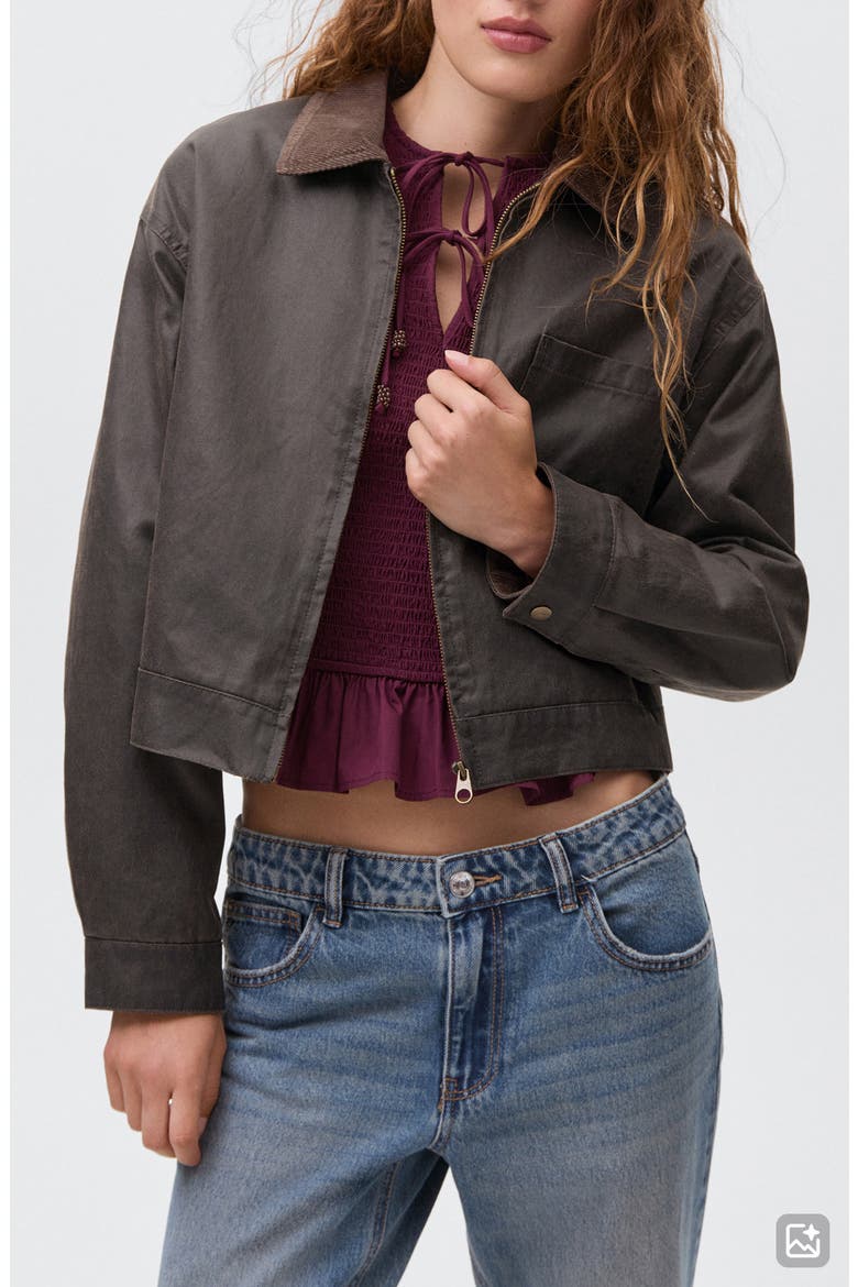 Faux Leather Biker Jacket, Main, color, BROWN