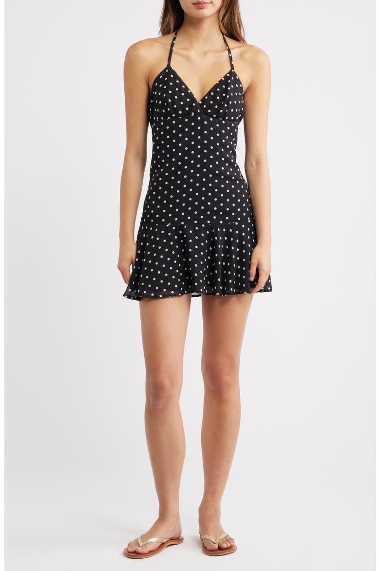 Gracie Polka Dot Minidress, Main, color, POLKA DOT