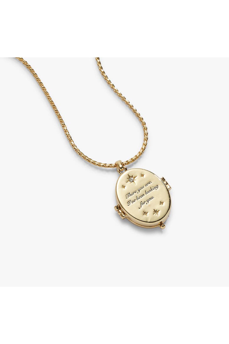 A Court of Thorns and Roses "There You Are" Locket Necklace, Alternate, color, Gold