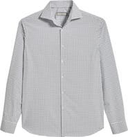 Canali Regular Fit Windowpane Cotton Button-Up Shirt
