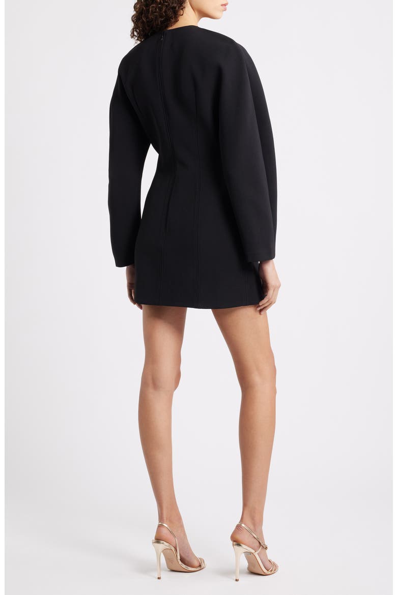 Brotton Long Sleeve Minidress, Alternate, color, BLACK