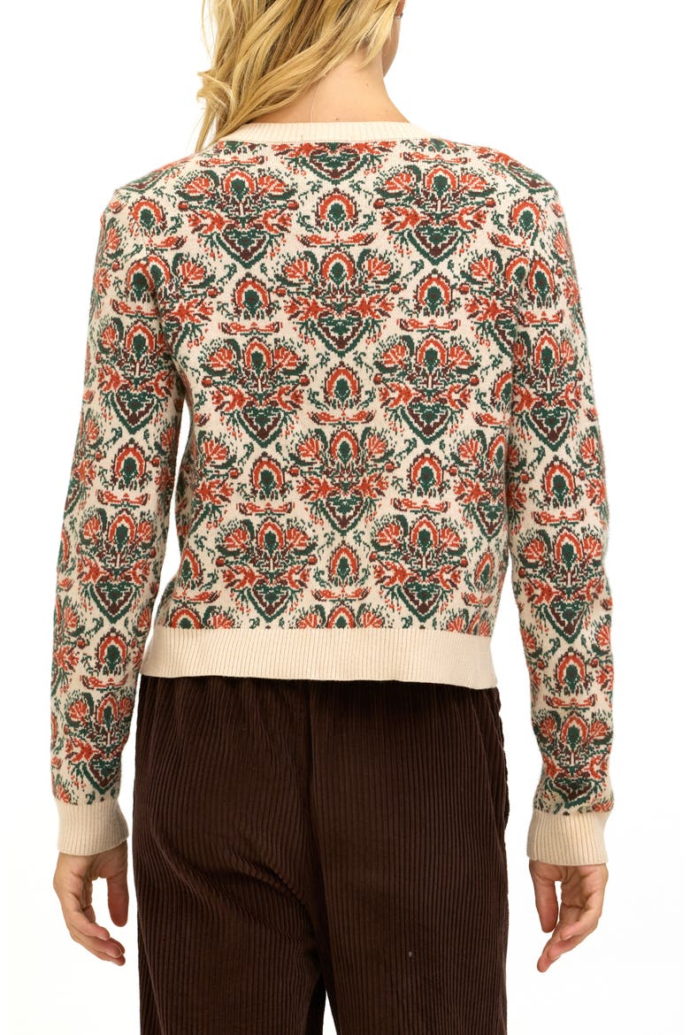 Effie Baroque Cardigan, Alternate, color, TAPIOCA / PICANTE