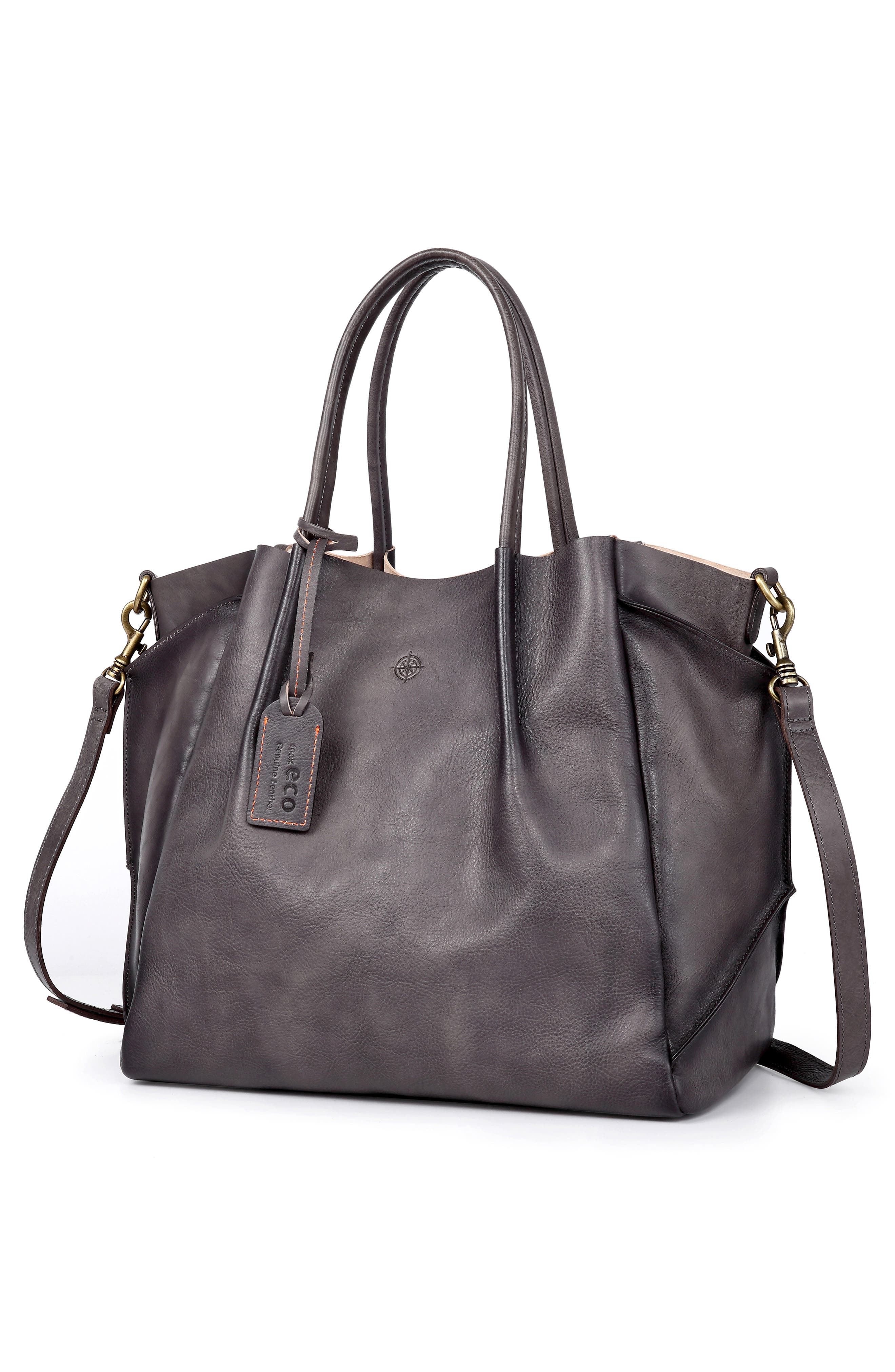 OLD TREND Sprout Land Leather Tote Bag, Alternate, color, Grey Ombre